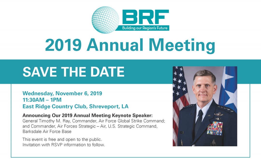 General Timothy M. Ray to speak at BRF Annual Meeting