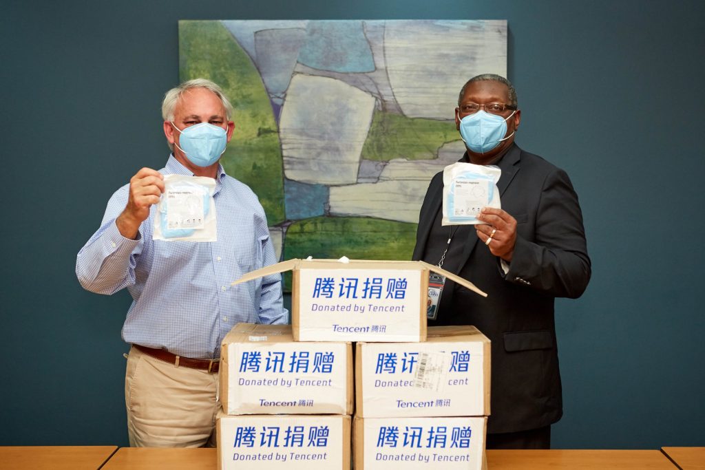 BRF receives donation from Tencent of 20,000 KN95 respirator masks