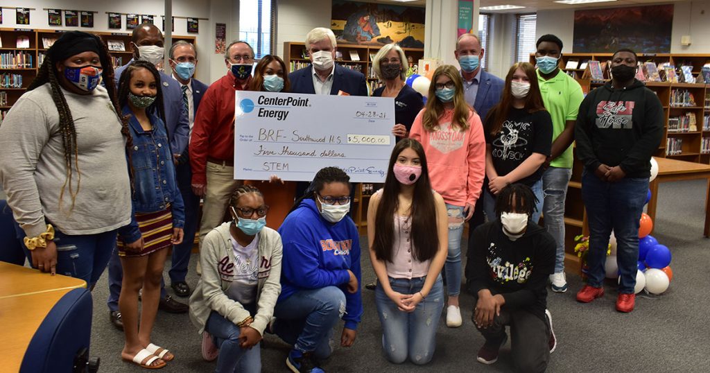 CenterPoint Energy awards BRF a $5,000 grant to support the Biotechnology Magnet Academy