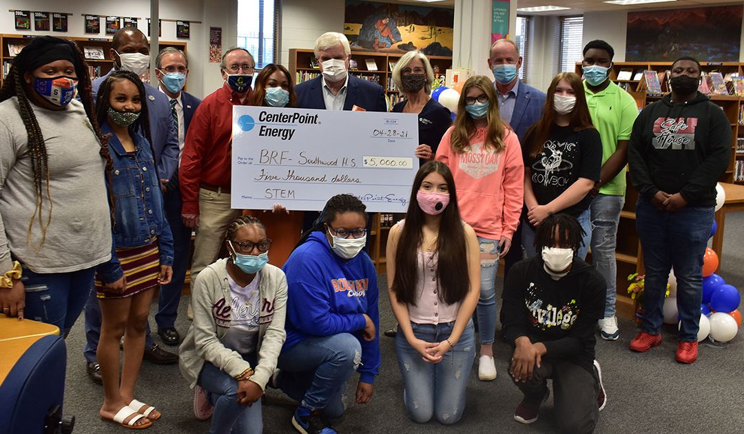 CenterPoint Energy awards BRF a $5,000 grant to support the Biotechnology Magnet Academy